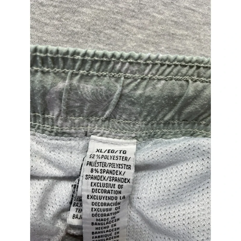 Fresh By Drill Swim Trunks Shorts Mens XL Sage Green Mushroom Print Beach Wear